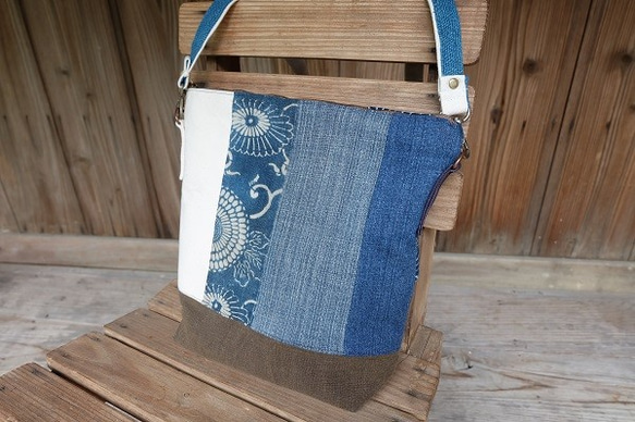 ☆ 本藍染め-帆布-デニム 布バッグ♪☆ 1枚目の画像