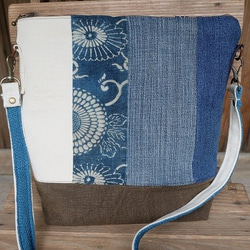 ☆ 本藍染め-帆布-デニム 布バッグ♪☆ 3枚目の画像