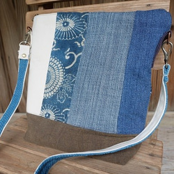 ☆ 本藍染め-帆布-デニム 布バッグ♪☆ 4枚目の画像