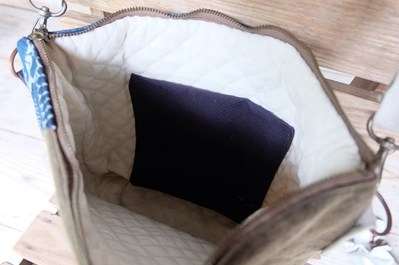 ☆ 本藍染め-帆布-デニム 布バッグ♪☆ 6枚目の画像
