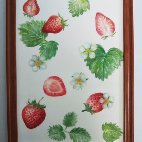 原画】いちご狩り 絵画 R's art gallery 通販 8835591｜Creema