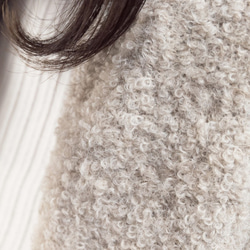 「rosa」 size : M color : ライトグレー　羽織タイプのアルパカニットカーディガン 7枚目の画像