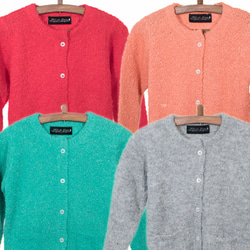 アルパカ babyニットカーデ「ロリポップ」size : baby 1 color : レッド 3枚目の画像