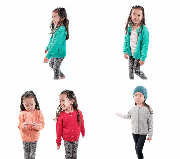 アルパカ babyニット「ロリポップ」size : baby 1 color : サーモンピンク 5枚目の画像