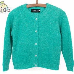 アルパカ kidsニット「ロリポップ」size : 6歳 color : エメラルドグリーン 1枚目の画像