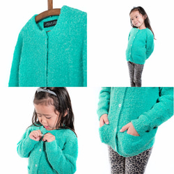 アルパカ kidsニット「ロリポップ」size : 6歳 color : エメラルドグリーン 4枚目の画像