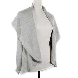 「beby alpaca rosa」 size : M color : ライトグレー　羽織タイプのアルパカニットカーデ 4枚目の画像