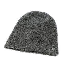 “羊駝毛圈針織帽”尺寸：F顏色：灰色羊駝毛針織帽 第1張的照片