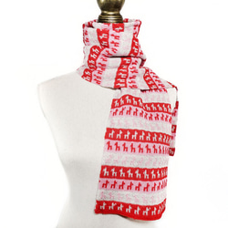 “Beby alpaca圍巾”尺碼：F顏色：紅色羊駝毛針織圍巾 第1張的照片