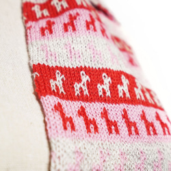 “Beby alpaca圍巾”尺碼：F顏色：紅色羊駝毛針織圍巾 第3張的照片