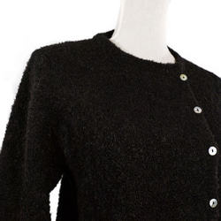 「lolipop (B)」 size : M color : ブラック　アルパカニットカーディガン 4枚目の画像