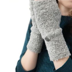 “Alpaca boucle handwarmer”尺碼：F顏色：巧克力羊駝毛針織 第4張的照片