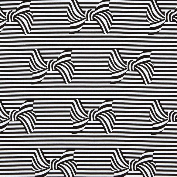 USAコットン　マイケルミラー　ボウアンドストライプ　白×黒【110×50】 3枚目の画像