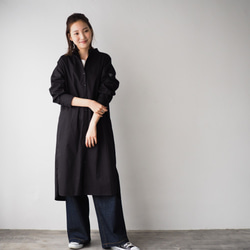 CBCシャツワンピース Black 3枚目の画像