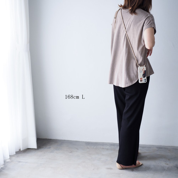 F リブパンツ ブラック 8枚目の画像