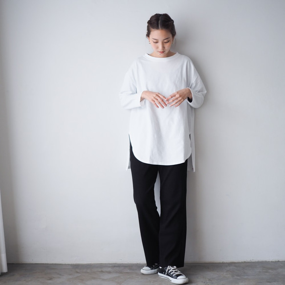 オーバーサイズTシャツ ホワイト(ロンT/長袖) 7枚目の画像
