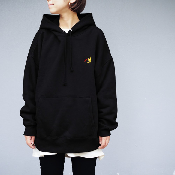 147取り外しビックフードジャケット＊イチヨンナナパーカーXS新品未使用品 ビッグシルエット SK8 YETIフーディー/パーカー パーカー BLUEWHITE