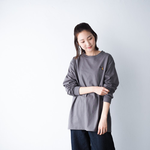 Turkey L/S TEE スモークグレー(長袖 ロンT) Tシャツ BLUEWHITE