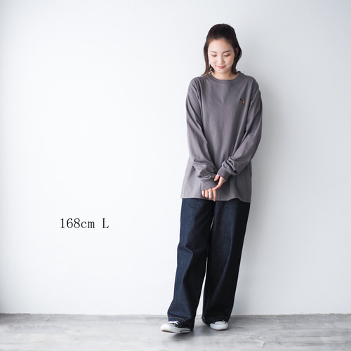 Turkey L/S TEE スモークグレー(長袖 ロンT) Tシャツ BLUEWHITE