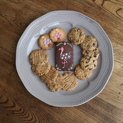 ステンシル木箱のクッキーセット(フラミンゴ) 2枚目の画像