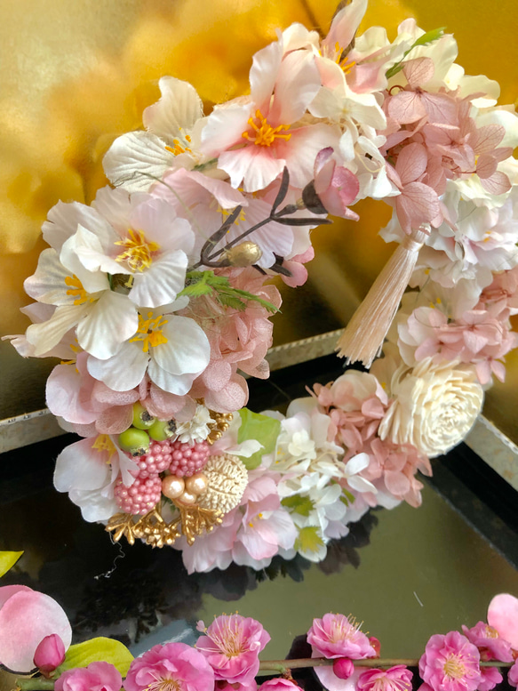 桜のリース　ボックス付き 3枚目の画像