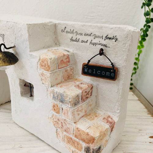 モルタルデコの階段オブジェ 受注制作 その他インテリア雑貨