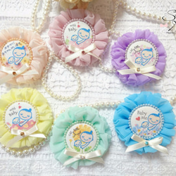 マタニティロゼット☺♥ ～Flower & colorパールver. バルーン シフォン～ 3枚目の画像