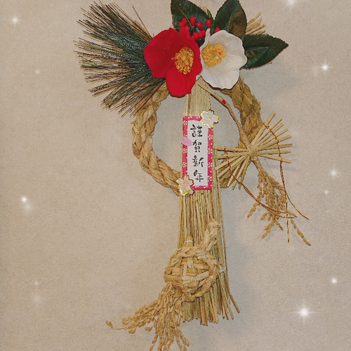 【嘉門工芸】鶴のしめ縄飾り お正月しめ縄『鶴』 しめ縄・しめ飾り MARME 通販 14933751｜Creema