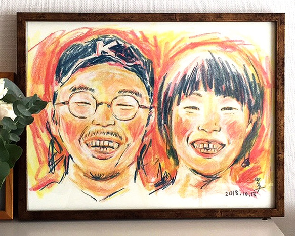 ☆あったかいたッチで、ペットや大切な人の似顔絵☆A３サイズ 2枚目の画像