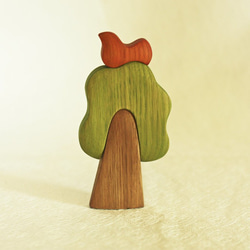 木と鳥のパズルおもちゃ子供の木製の人形クリエイティブ家庭装飾手作りのギフト 1枚目の画像