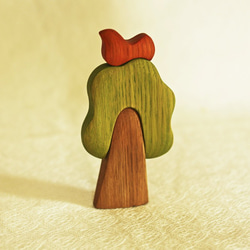 木と鳥のパズルおもちゃ子供の木製の人形クリエイティブ家庭装飾手作りのギフト 2枚目の画像