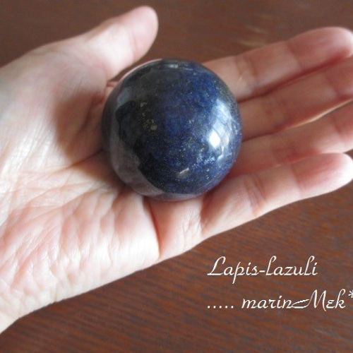 ラピスラズリ丸玉40mm その他インテリア雑貨 marinMek* 通販 3063587