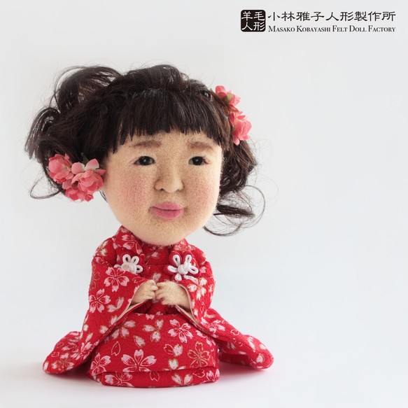 ★オーダーメイド 羊毛フェルト / あなたの人形作ります 小林雅子人形製作所 入園 入学 七五三 3枚目の画像