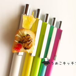 【シャープペンシル】コロッケトースト・オレンジジュース　ミニチュアフード 2枚目の画像