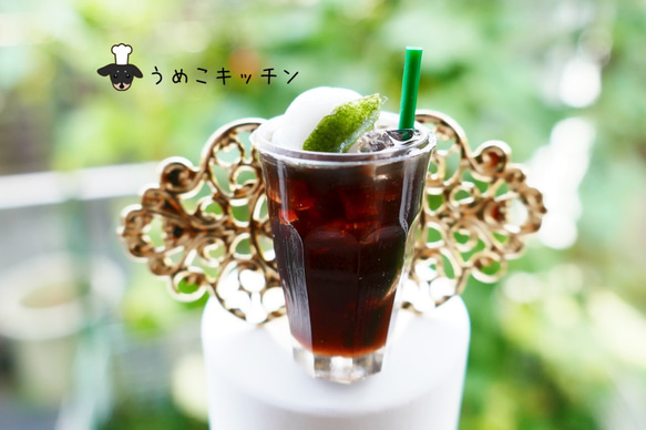 【ポニーフック】　アイスコーヒーフロート　ミニチュアフード 1枚目の画像