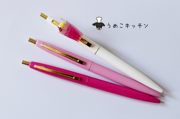 【ボールペン】ピンクソーダフロート　ミニチュアフード 2枚目の画像
