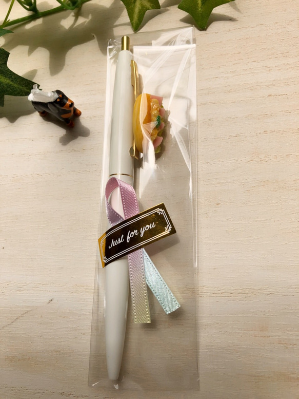 【ボールペン】目玉焼きトースト・アイスレモンティー　ミニチュアフード 4枚目の画像