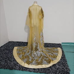チュール打掛　着物　オーバードレス　レース羽織　ウエディングドレス　お色直し 8枚目の画像