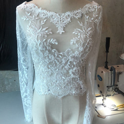 大好評中！ ウエディングドレス 長袖 ボレロ ハンドメイド 結婚式