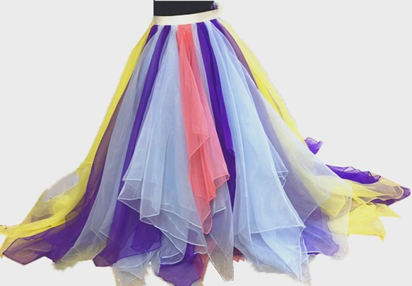 一套衣服有幾種顏色！婚紗和彩色連衣裙的罩裙 Glitter Shiny Organdy 可免費訂購 第3張的照片