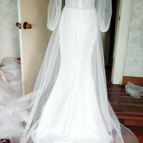 高品質！ シースルーウエディングドレス キャミソール マーメイド  