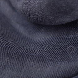 [群青色] リネンツイルガーゼの刺繍ストール　ミドル巾 3枚目の画像
