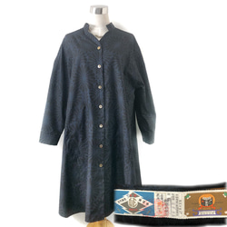 希少白大島】着物リメイクシャツコート ビッグシルエット大島紬