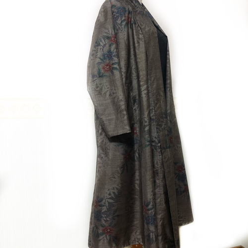 本場大島紬 泥染めロングワンピース 仕付糸付き 逸品 【公式通販】