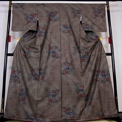 共布ベルト付】未使用逸品大島紬 2way着物リメイク フレアドレスコート