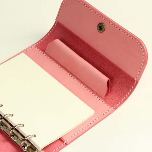 ミニ6サイズシステム手帳ハンドメイド手縫いシール手帳にも❤️ ミニ6