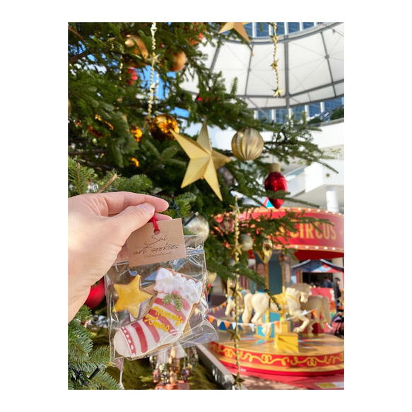 クリスマスアイシングクッキーラグジュアリーギフトBOX / クッキー缶　クリスマスプレゼント　オーナメント 7枚目の画像