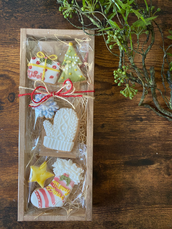 オーガニックアイシングクッキーオーナメントギフトBOX / 手袋