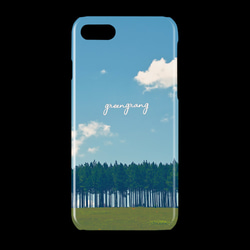 【送料・名入れ無料】フォレストブルー iPhone Android対応 名入れ対応 空 森 自然 2枚目の画像