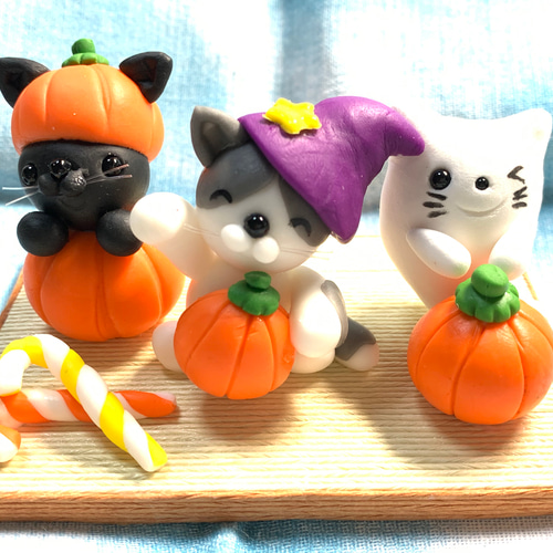 ☆ハロウィンの招き猫ちゃん(受注生産) 招き猫 おり姫 通販